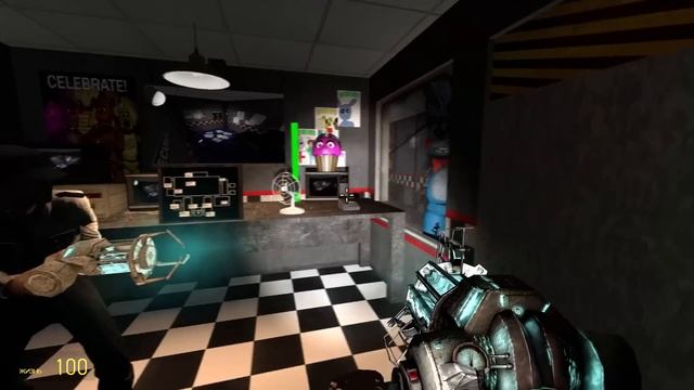Аниматроники пугают охранника FNAF 1 COOP Гаррис Мод ► Garry's Mod смотреть онлайн