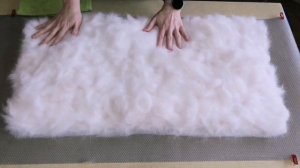 Валяние коврика из кошачьей шерсти