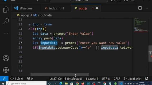 JS CLASS 11(WHILE LOOP & STRING METHOD) смотреть онлайн