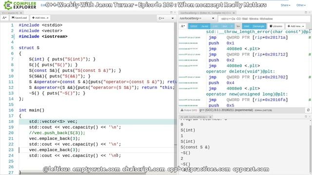 C++ Weekly - Ep 109 - When noexcept Really Matters смотреть онлайн