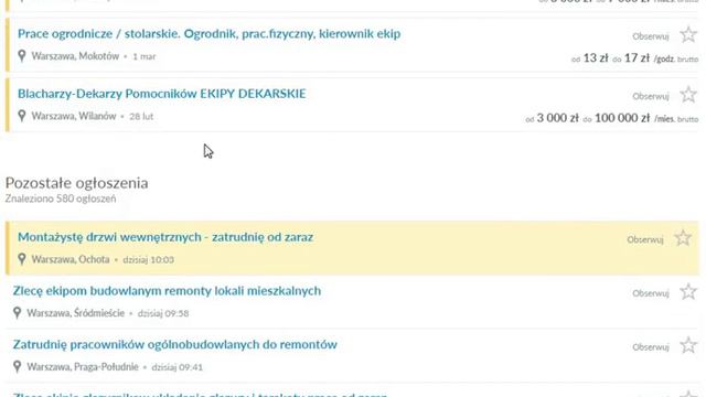 Работа в Польше, без посредников, пример поиска на OLX.PL 2017 смотреть онлайн