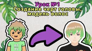 Урок №1. Как сделать модель(VTuber) для отслеживания лица. Создание черт лица и модели волос