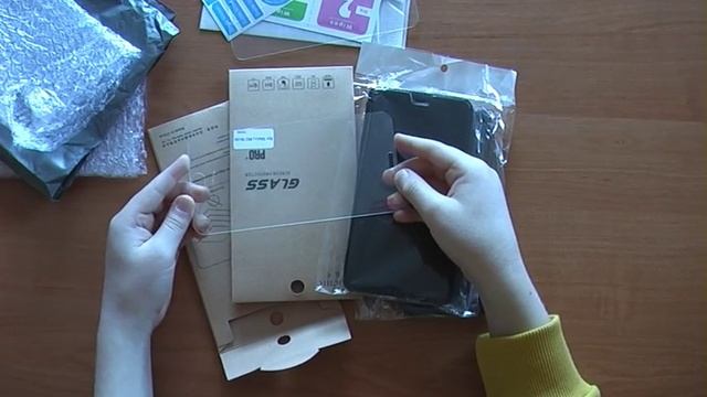 Защитное стекло и чехол-книжка для телефона MEIZU M2 NOTE из Китая смотреть онлайн