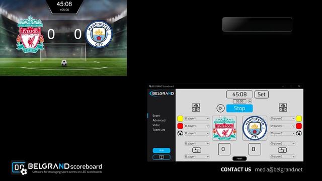 BELGRAND Scoreboard Software - Football