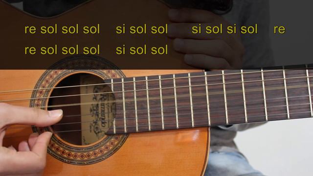 Canción fácil para guitarra: el Patio de mi Casa (cuerdas abiertas) смотреть онлайн