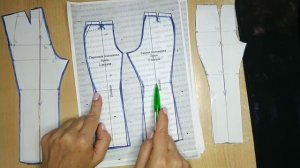 Моделирование брюки-клеш из выкройки-основы