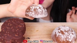 ASMR CHOCOLATE WAFFLE ICE CREAM, DARK CHOCOLATE SNACK, CHOCOLATE ICE CREAM 초코 아이스크림 먹방 JANE ASMR 제인