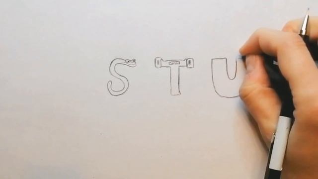 Как нарисовать Алфавит Лор / Рисуем букву S, T, U / Alphabet Lore / Alphabet Lore drawing смотреть онлайн