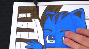 Coloring Catboy PJ Masks Crayola Coloring Page Prismacolor Paint Markers | KiMMi THE CLOWN
