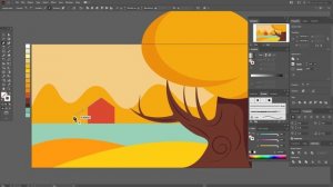 РИСУЕМ ОСЕННИЙ ПЕЙЗАЖ. УРОК В ADOBE ILLUSTRATOR