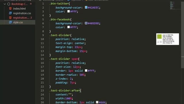How To Make Login & Registration Form Using HTML ,CSS and Bootstrap смотреть онлайн