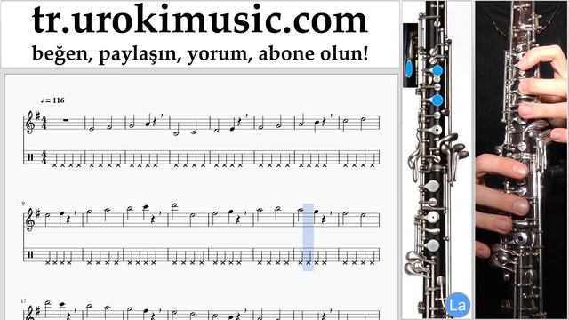 Obua Nasıl Çalınır The Pink Panther - Theme Song Tablatura Bölüm#1 egzersizleri um-i723