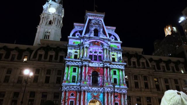 20181229 - Philadelphia City Hall Christmas Light Show смотреть онлайн