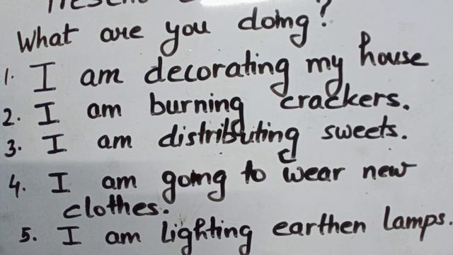 Present continuous tense-Diwali sentences смотреть онлайн