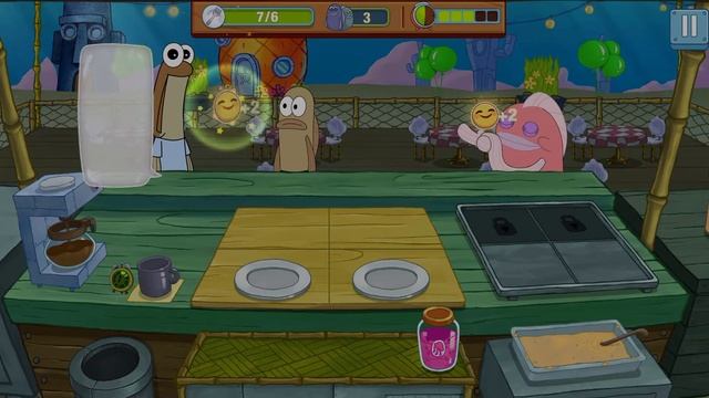 Детская игра Spongebob: Krusty Cook-Off - СпанчБоб готовит еду смотреть онлайн