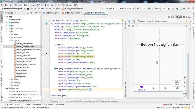 How to implement Bottom navigation bar - Android Studio tutorial смотреть онлайн