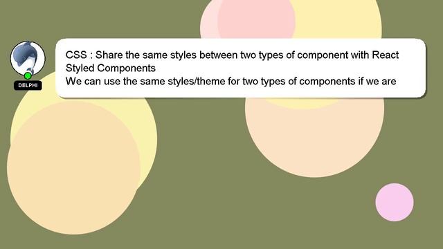 CSS : Share the same styles between two types of component with React Styled Components смотреть онлайн
