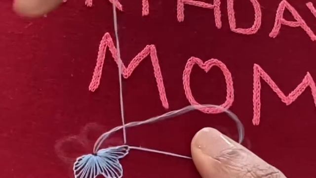 Hand Embroidery | Happy Birthday Mom | August 25 | Cotton Thread Embroidery смотреть онлайн