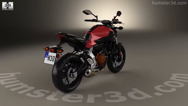 Yamaha MT-07 2015 3D model by Humster3D.com смотреть онлайн