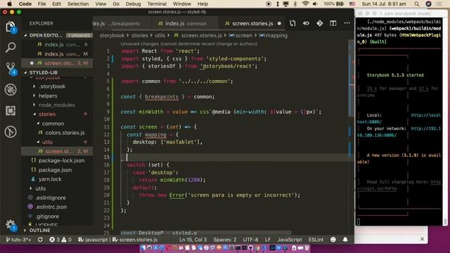 How to build a styled components library part 4: How to setup breakpoints and helper screen смотреть онлайн
