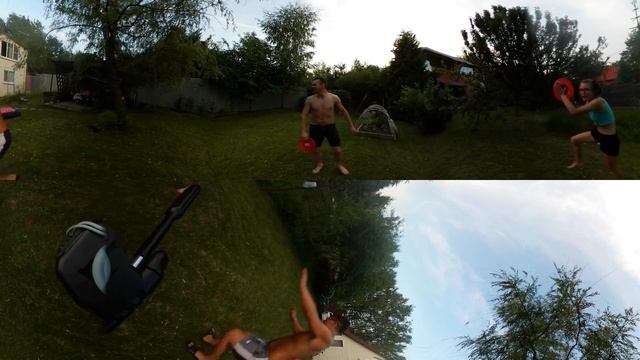 Играем во дворе, проверяем видео камеру в 360 градусов