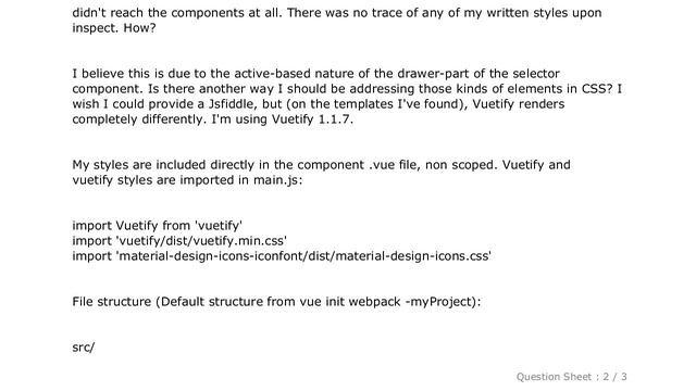 HTML : Problems adding custom CSS to Vuetify component смотреть онлайн