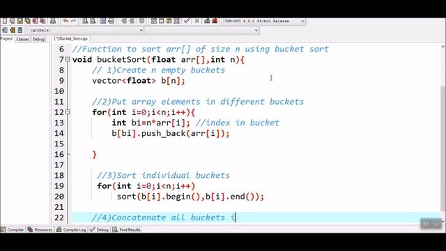 How to sort an array using bucket sort in c++ смотреть онлайн