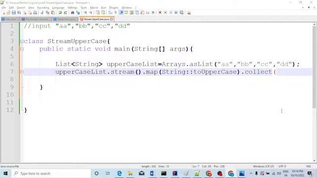 Convert given list of string into upper cases using java8 | java full course смотреть онлайн