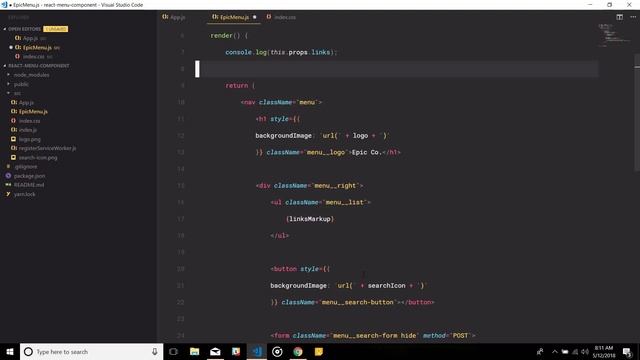 React Navigation Menu Example - React JS Component Example смотреть онлайн