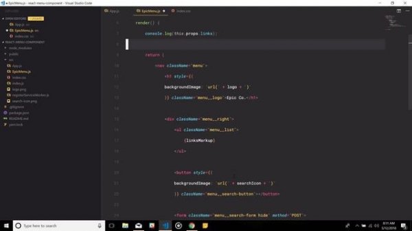 React Navigation Menu Example - React JS Component Example