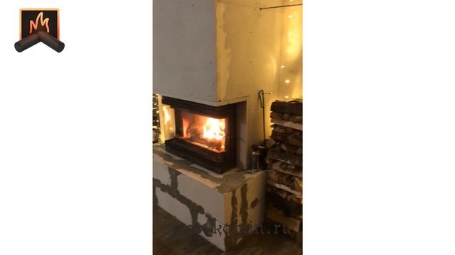 Празднуем Рождество и Новый Год у дровяного трехстороннего камина Kratki: монтаж камина в коттедже смотреть онлайн