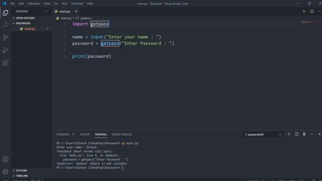 Hide given input in Python console смотреть онлайн