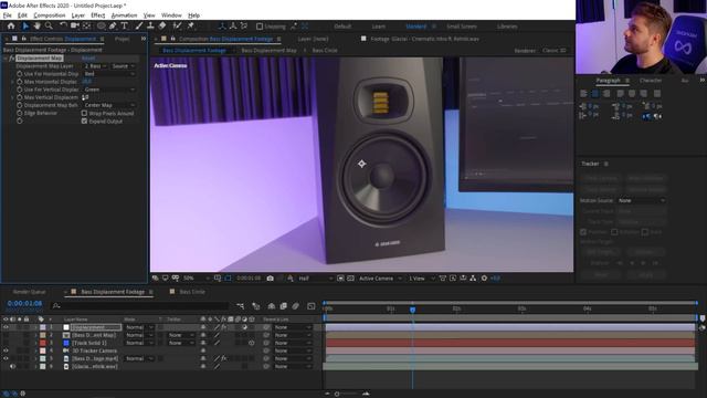 Bass Displacement Effect in After Effects Tutorial смотреть онлайн