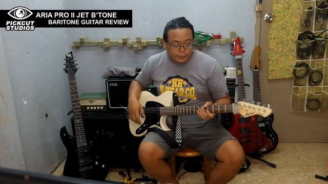 Aria Pro II Jet B'Tone BARITONE Guitar - Honest Review смотреть онлайн
