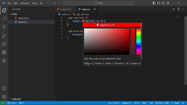 Color Code in CSS | Keywords | Hexadecimal | RGB and RGBA | HSL | HSLA | #5 смотреть онлайн