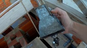 Простой подъемник для стройки. Свой дом.