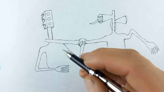 Как Нарисовать Сиреноголовый атакует СЦП Светофороголовый смотреть онлайн