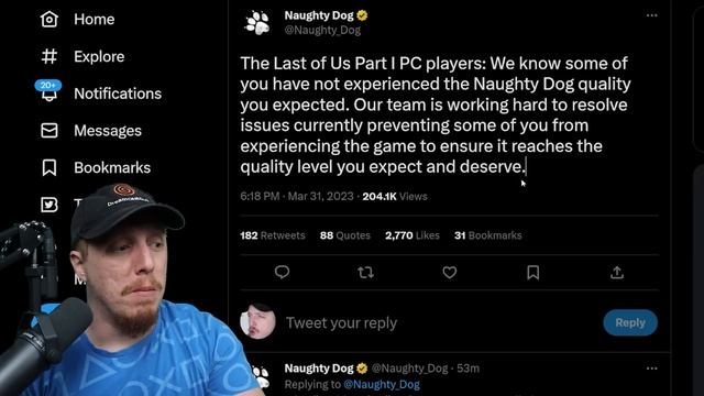 Naughty Dog FINALLY APOLOGIZES for Last of Us Part I on PC! "WE WILL FIX THIS!!" смотреть онлайн