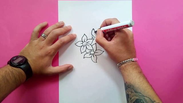 Como dibujar flores paso a paso 6 | How to draw flowers 6 смотреть онлайн