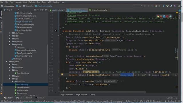 Работаем с Session и для чего нужен FlashBag - (Symfony 4 - Blog #37 ) смотреть онлайн