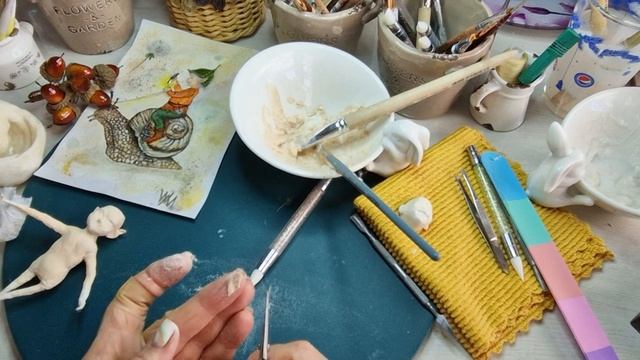 "Эльфик - путешественник" мастер класс по ватной композиции часть 4 смотреть онлайн