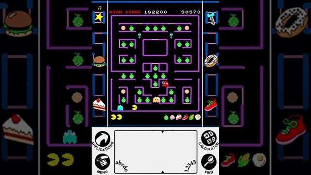Super Pac-Man's Enhanced Mode - Palm OS version (Simulated Treo 650) (No sound) смотреть онлайн