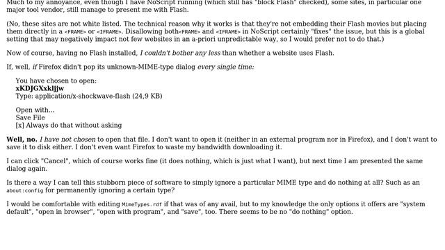 Getting rid of Flash in Firefox (MIME) смотреть онлайн