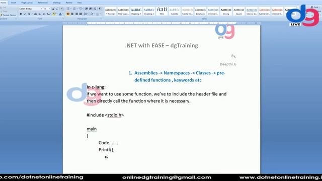 .NET framework - PART 3 | dgTraining смотреть онлайн