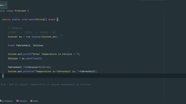 Problem 4 - Convert temperature in degree Celsius to Fahrenheit | Coding Tuitions | смотреть онлайн