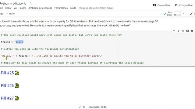 Pill 24 - Python string concatenation смотреть онлайн