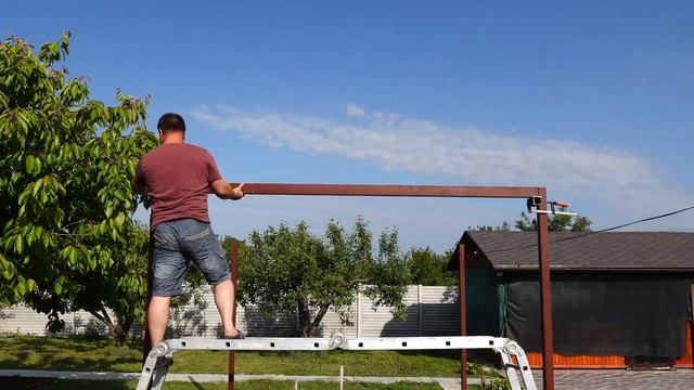Навес из металла и профлиста своими руками смотреть онлайн