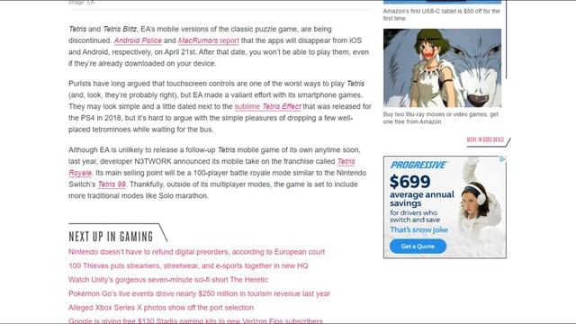 Electronic Arts to Discontinue Tetris & Tetris Blitz for Android & iOS in April 2020 смотреть онлайн