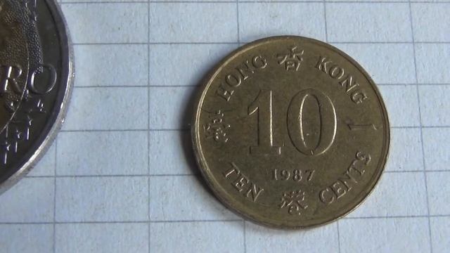 HONG KONG, 10 Cents - Elizabeth II, 1987 смотреть онлайн