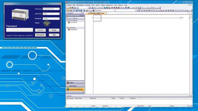 Unlock password PLC Mitsubishi FX Series | Read password PLC FX смотреть онлайн
